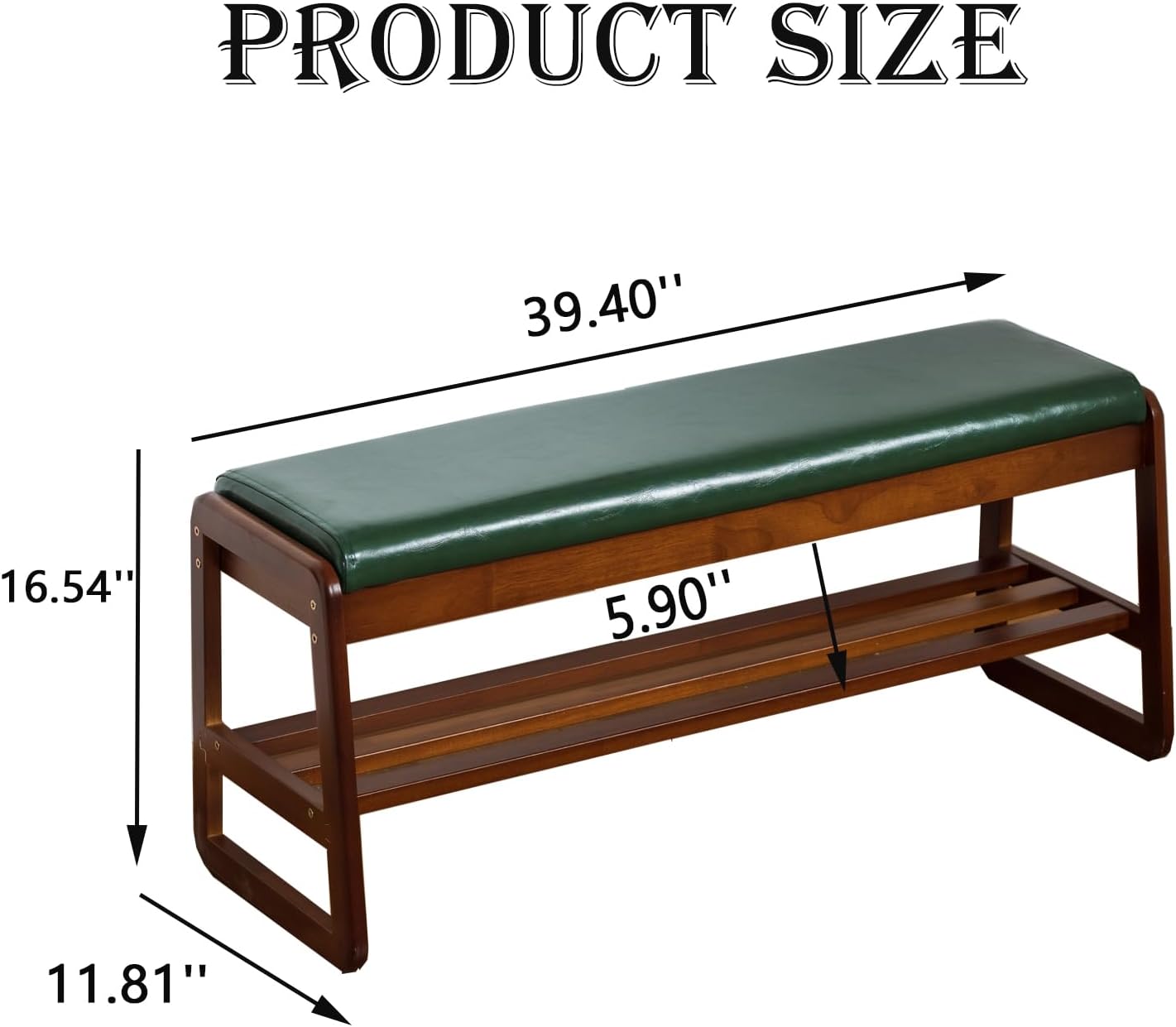 Green Flip Storage Cushioned Shoe Bench