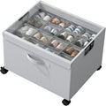 Wheeled Metal Frame Shoe Storage Organizer