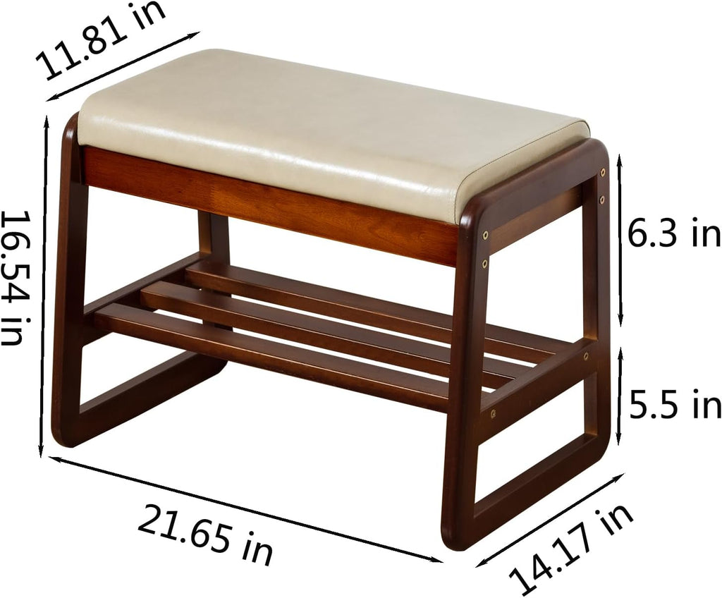 Gray Flip Storage Cushioned Shoe Bench