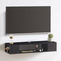 Black Wall Mount Floating TV Cabinet