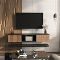 Black Walnut Floating TV Stand