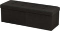 Black Storage Ottoman Bench 31.5 Inch
