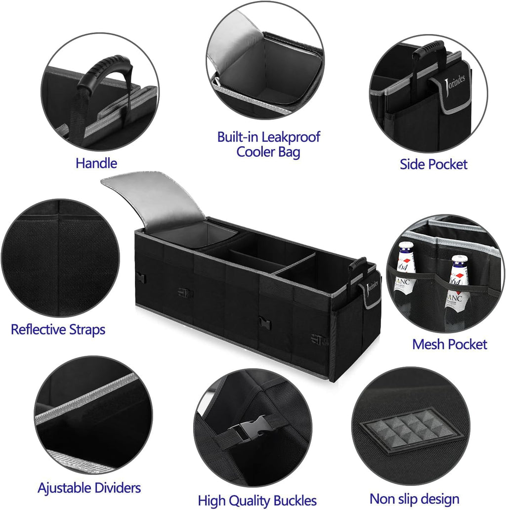 Collapsible Waterproof Car Storage Organizer With Cooler Bag