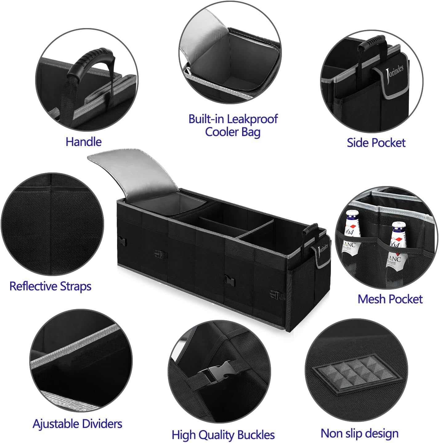 Collapsible Waterproof Car Storage Organizer With Cooler Bag