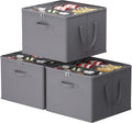 Gray 3 Pack Fabric Shoe Storage Bins