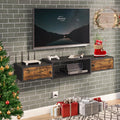 Rustic Brown Floating TV Stand BF11DS01