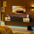 Black LED 55 Inch Floating TV Stand